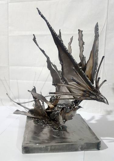 Original Outer Space Sculpture by Kloska Ovidiu