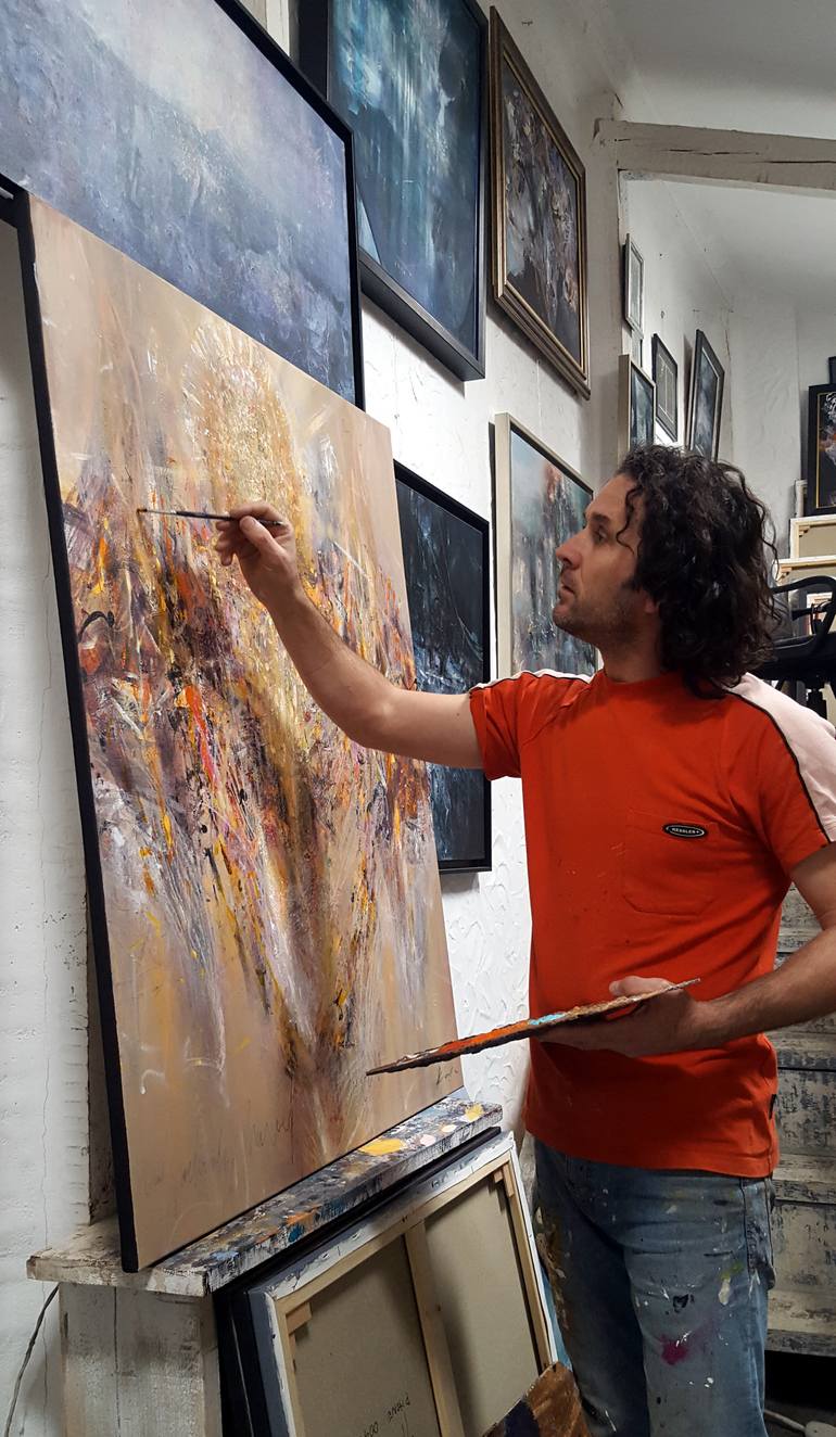 Original Conceptual Religion Painting by Kloska Ovidiu