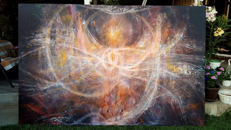 Original Abstract Mortality Painting by Kloska Ovidiu