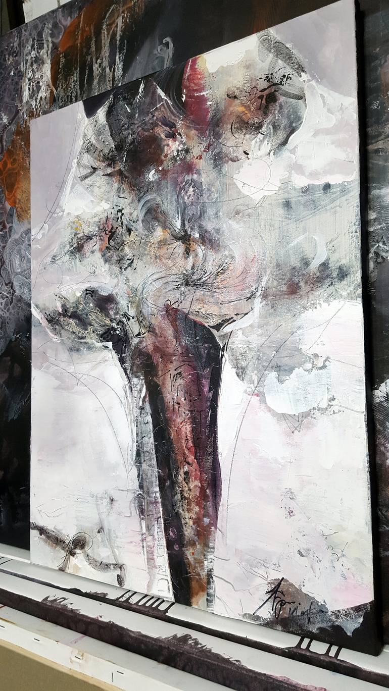 Original Abstract Still Life Painting by Kloska Ovidiu