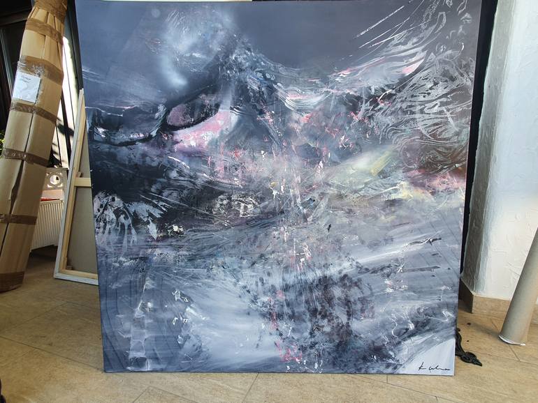 Original Abstract Outer Space Painting by Kloska Ovidiu