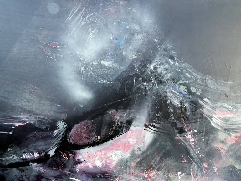 Original Abstract Outer Space Painting by Kloska Ovidiu