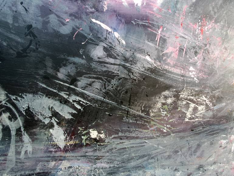 Original Abstract Outer Space Painting by Kloska Ovidiu