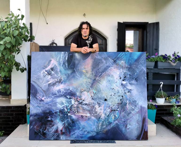 Original Abstract Expressionism Abstract Painting by Kloska Ovidiu