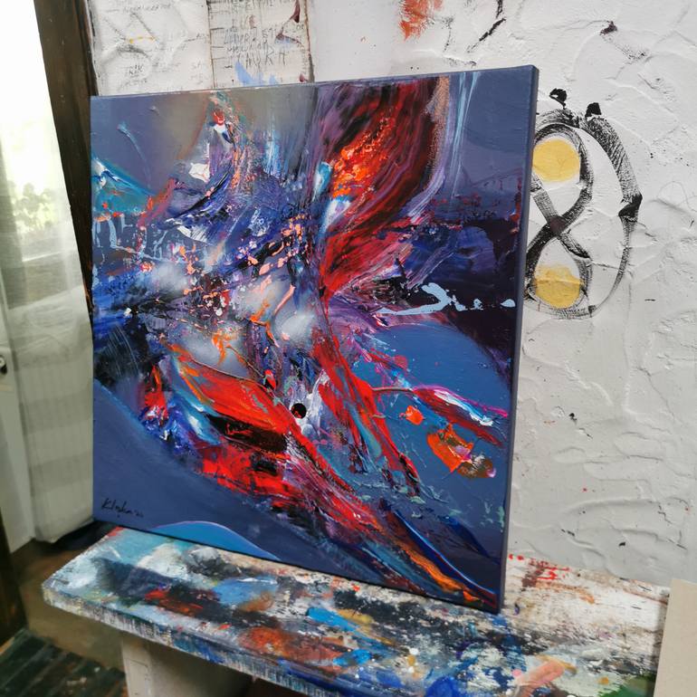 Original Abstract Expressionism Abstract Painting by Kloska Ovidiu