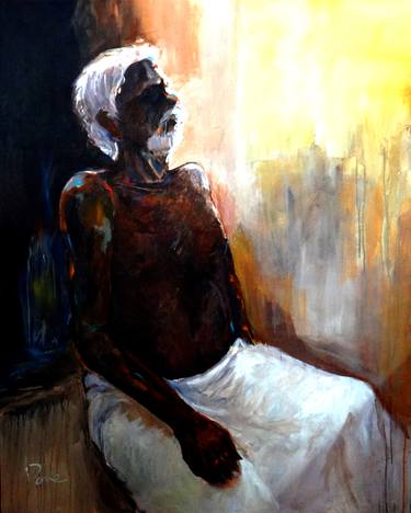 Tired Tamil Man (south Indian Man) Painting by Diane Emami | Saatchi Art