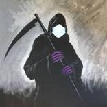 Grim Reaper being careful by raymond pena