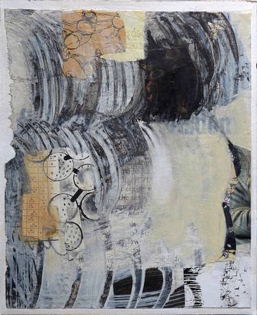 Original Abstract Expressionism Abstract Collage by Lisa Haddad