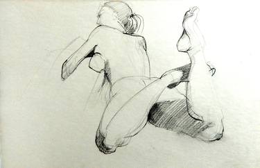 Original Black & White Women Drawing by Greta Corens