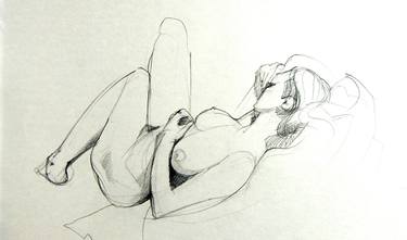 Original Black & White Nude Drawing by Greta Corens