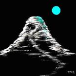Mt Fuji blue moonlight by Gordon Lavender