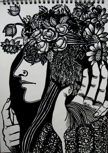 Print of Figurative Floral Drawings by Mithun Dasgupta