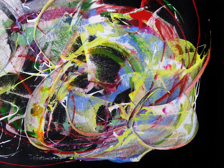 Original Abstract Expressionism Abstract Painting by Eustaquio Carrasco