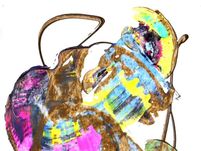 Original Abstract Expressionism Abstract Painting by Eustaquio Carrasco