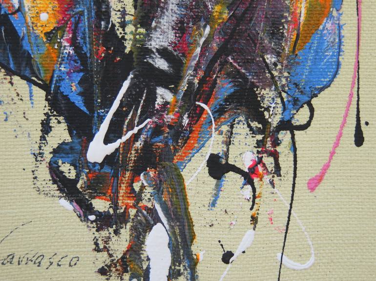 Original Abstract Expressionism Abstract Painting by Eustaquio Carrasco