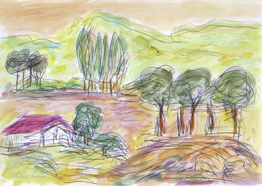 Original Landscape Drawings by Eustaquio Carrasco