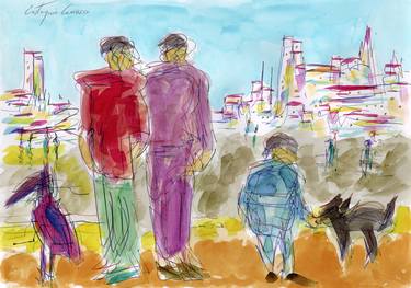 Print of Expressionism People Drawings by Eustaquio Carrasco