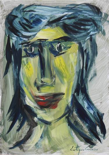 Print of Expressionism Portrait Paintings by Eustaquio Carrasco