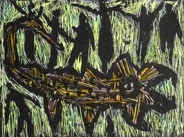 Original Expressionism Animal Printmaking by Eustaquio Carrasco