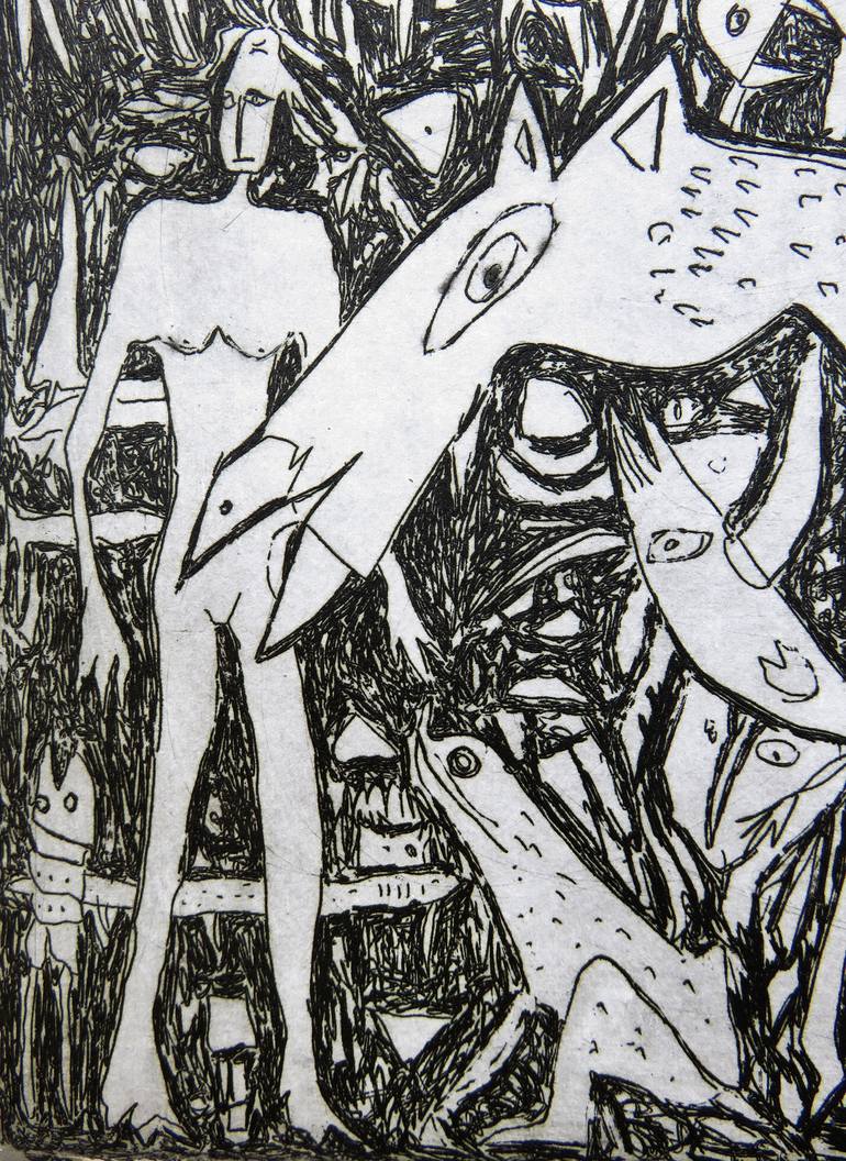 Original Expressionism Animal Printmaking by Eustaquio Carrasco