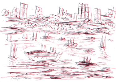 City and small boats thumb