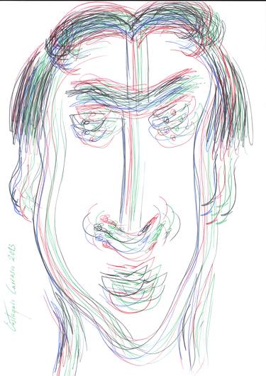 Print of Expressionism Portrait Drawings by Eustaquio Carrasco