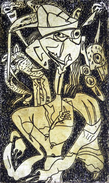 Print of Expressionism People Printmaking by Eustaquio Carrasco