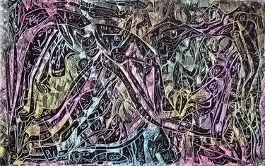 Original Expressionism Fantasy Printmaking by Eustaquio Carrasco