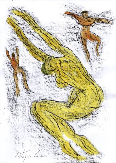 Three figures in jumping position thumb