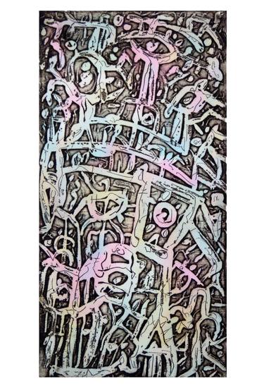 Original Abstract Expressionism Abstract Printmaking by Eustaquio Carrasco