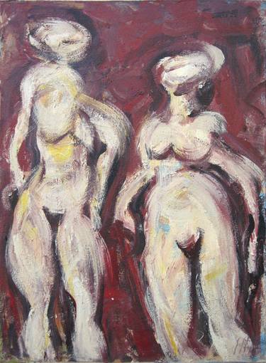 Print of Expressionism Nude Paintings by Eustaquio Carrasco