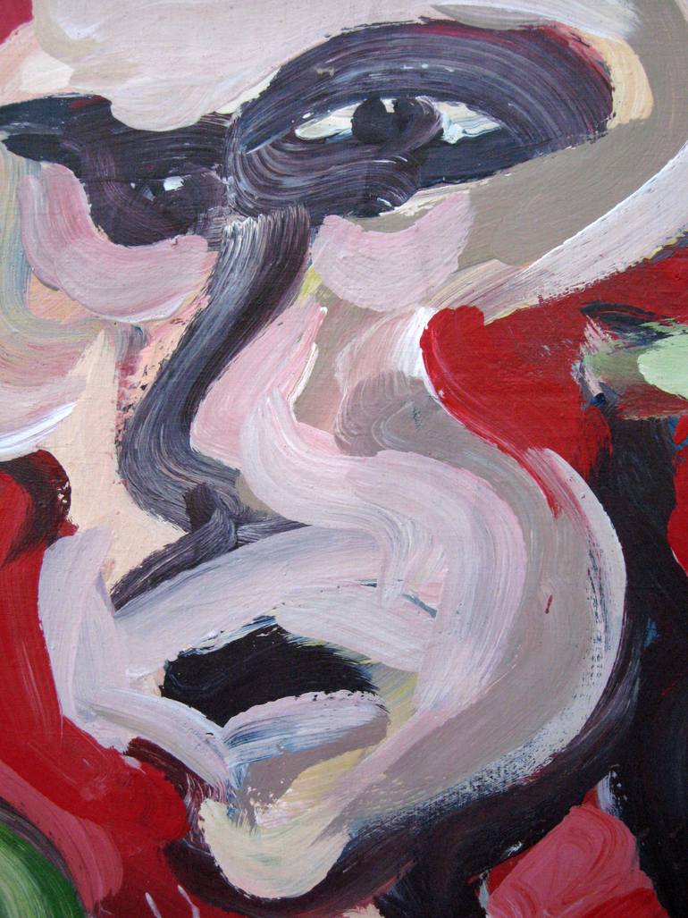 Original Expressionism People Painting by Eustaquio Carrasco