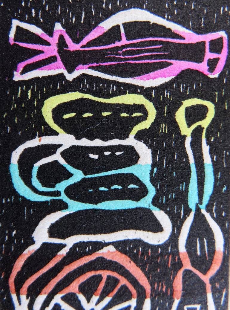 Original Abstract Printmaking by Eustaquio Carrasco