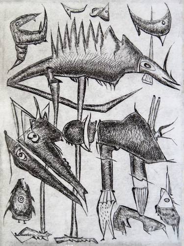 Print of Surrealism Animal Printmaking by Eustaquio Carrasco