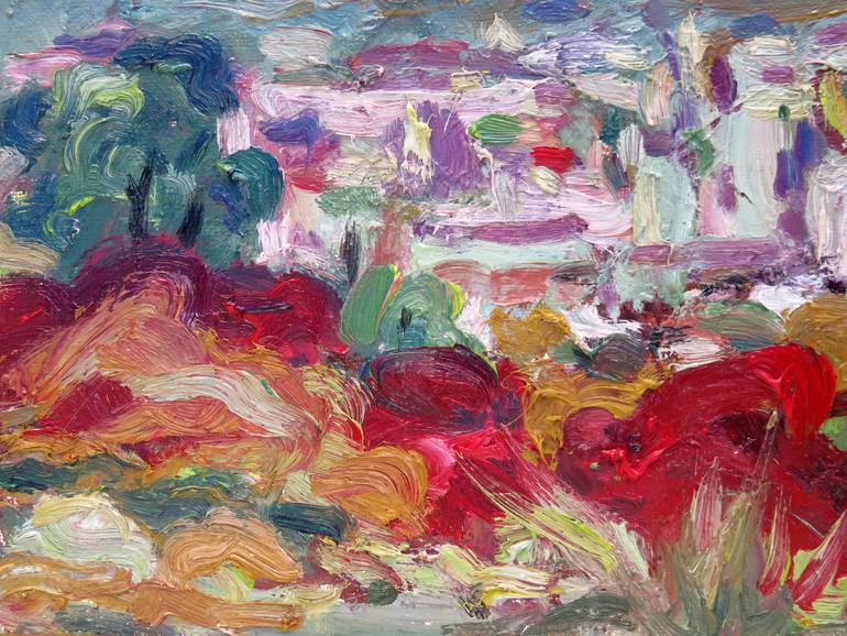 Original Expressionism Landscape Painting by Eustaquio Carrasco