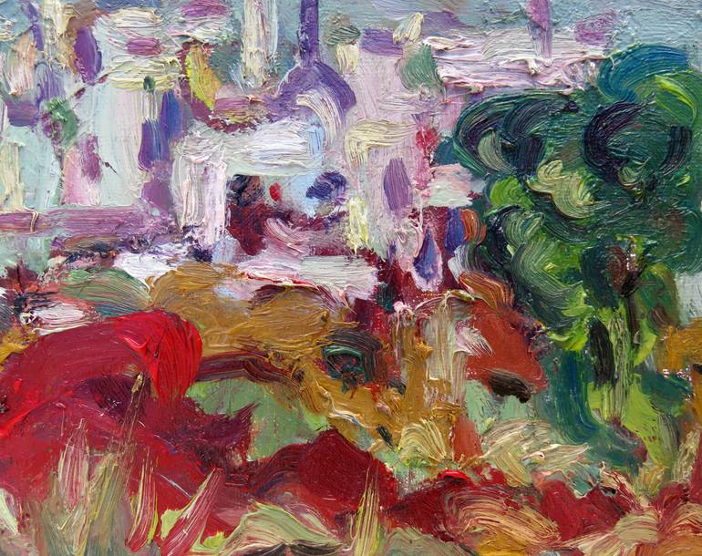 Original Expressionism Landscape Painting by Eustaquio Carrasco