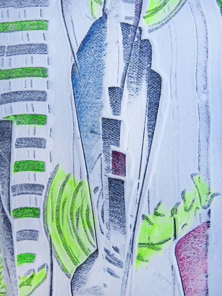 Original Conceptual Abstract Painting by Eustaquio Carrasco