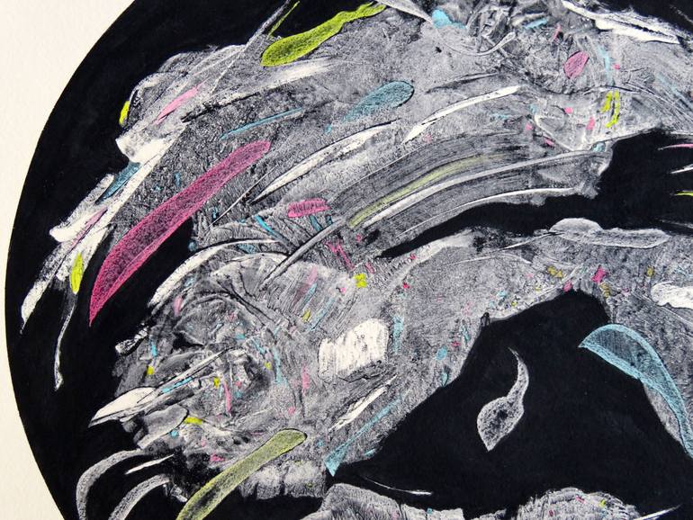 Original Abstract Expressionism Abstract Painting by Eustaquio Carrasco