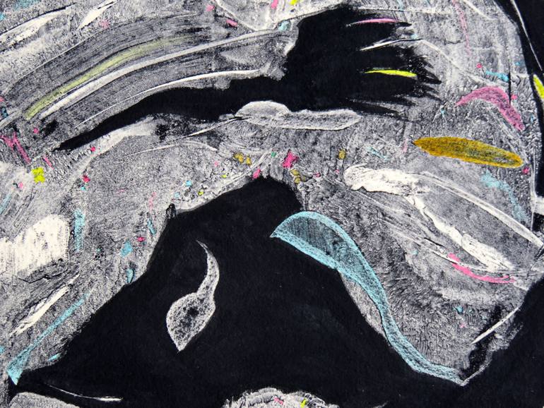 Original Abstract Expressionism Abstract Painting by Eustaquio Carrasco