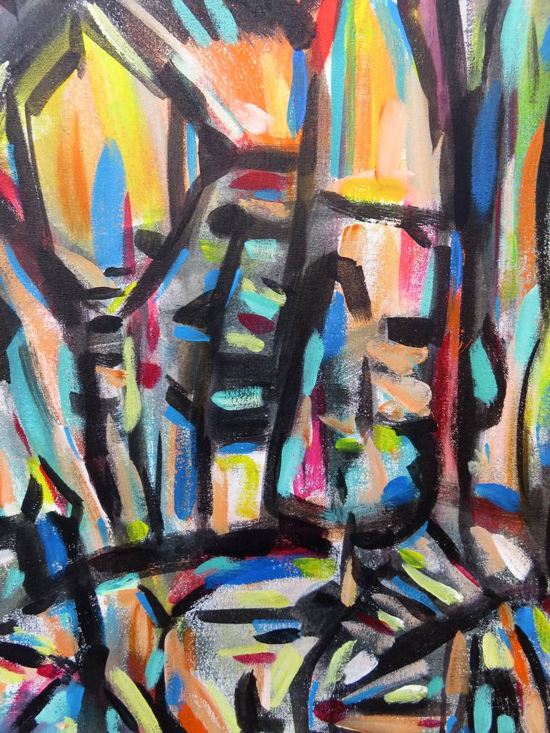 Original Abstract Expressionism Abstract Painting by Eustaquio Carrasco