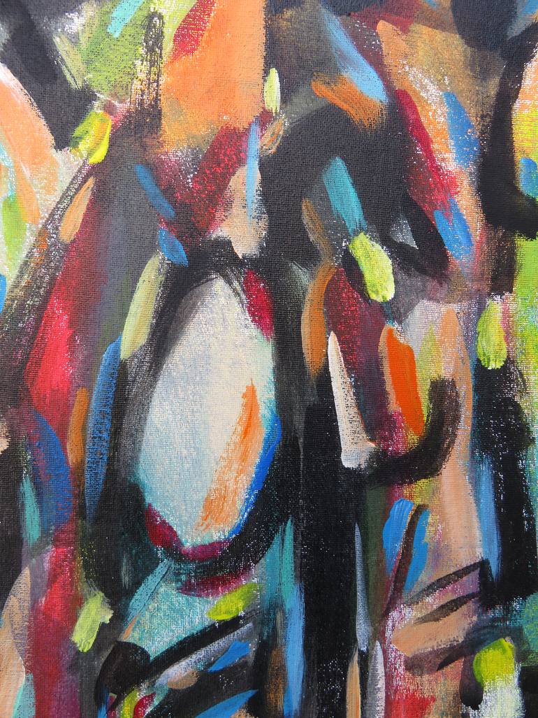 Original Abstract Expressionism Abstract Painting by Eustaquio Carrasco