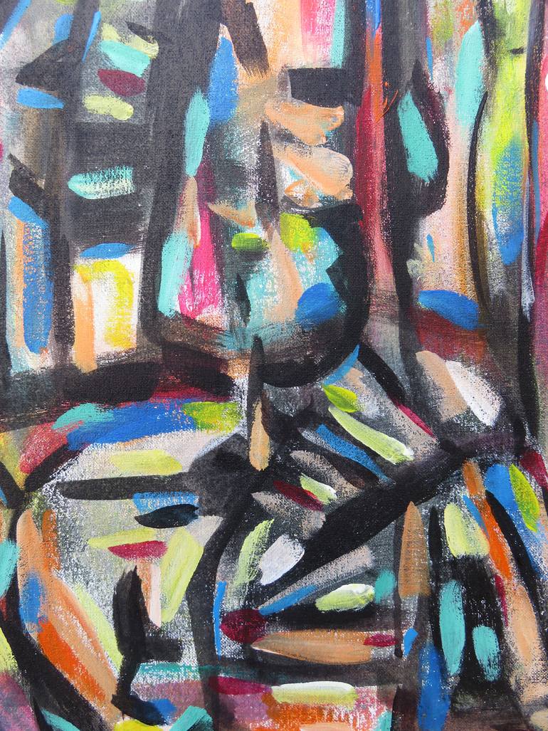 Original Abstract Expressionism Abstract Painting by Eustaquio Carrasco