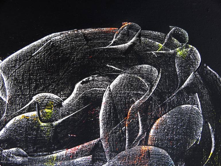 Original Abstract Expressionism Abstract Painting by Eustaquio Carrasco