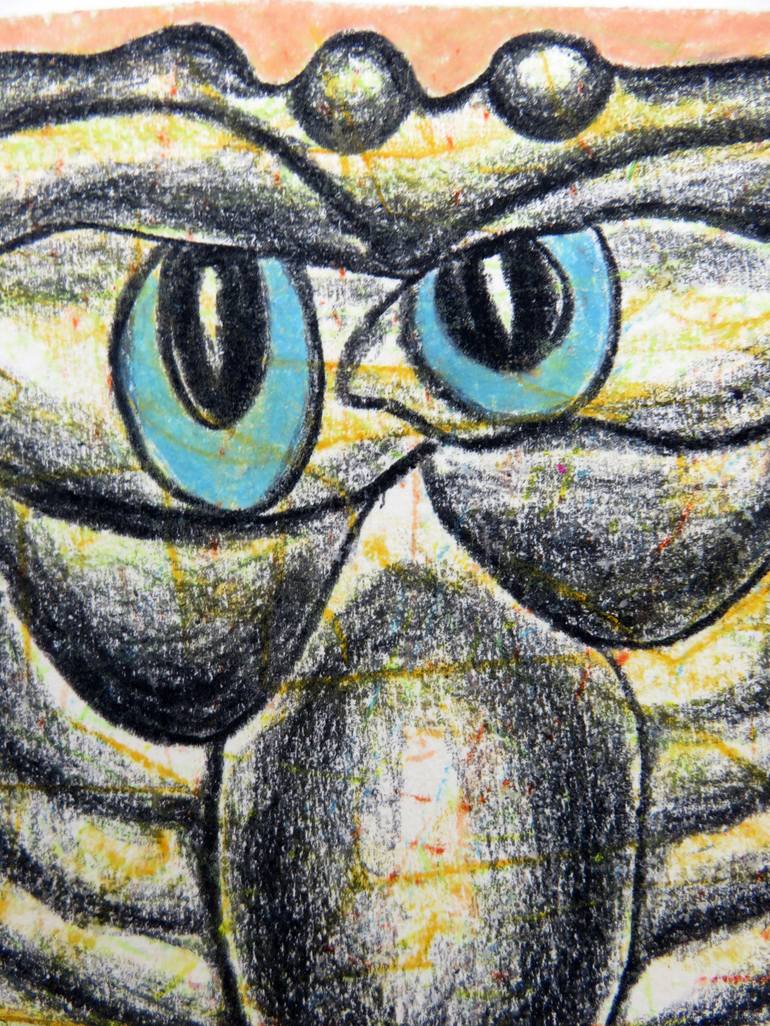 Original Expressionism People Drawing by Eustaquio Carrasco