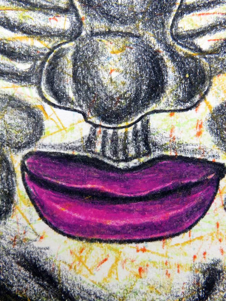 Original Expressionism People Drawing by Eustaquio Carrasco