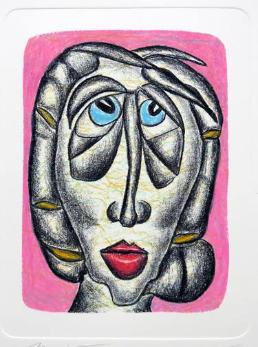 Print of Expressionism Portrait Drawings by Eustaquio Carrasco