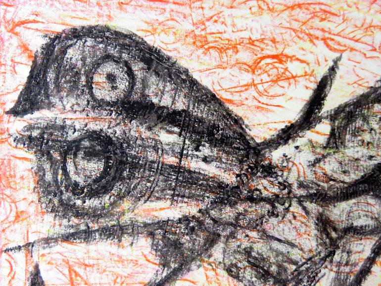 Original Expressionism Animal Drawing by Eustaquio Carrasco
