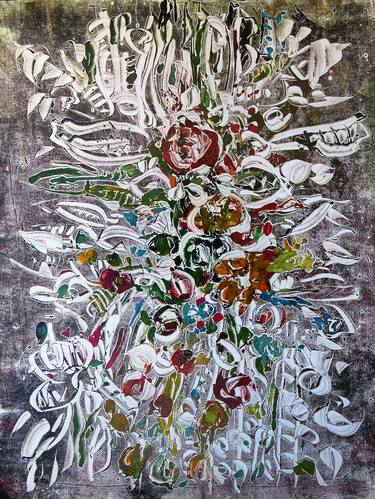Print of Expressionism Floral Paintings by Eustaquio Carrasco