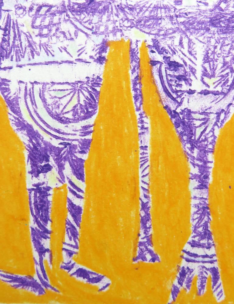 Original Expressionism Animal Drawing by Eustaquio Carrasco