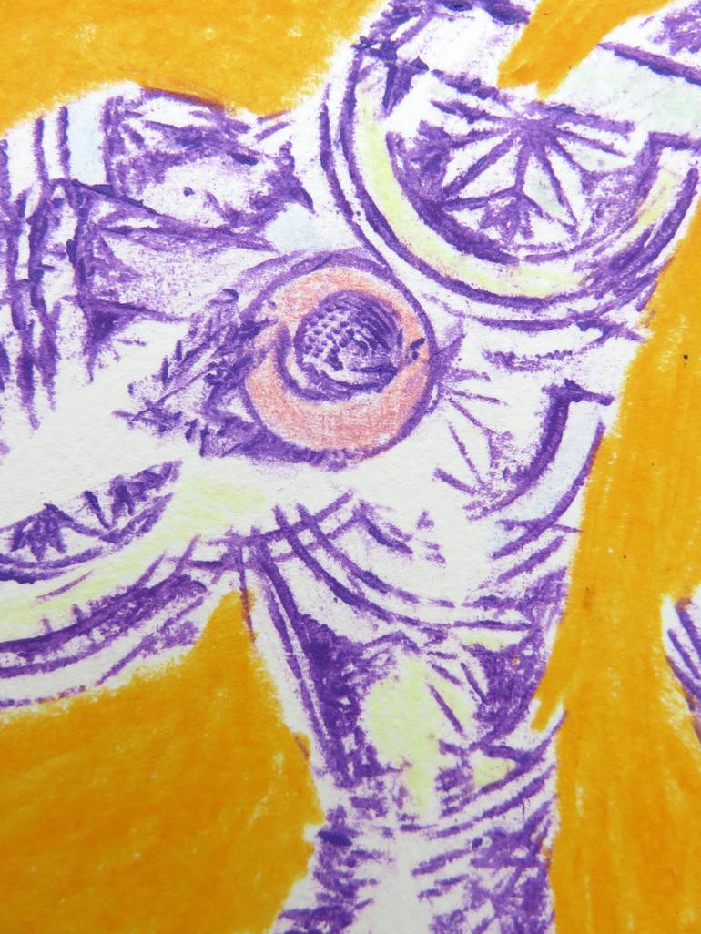 Original Expressionism Animal Drawing by Eustaquio Carrasco